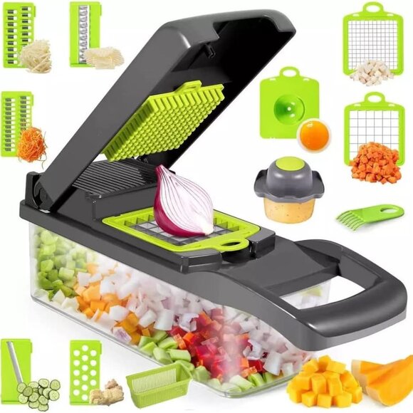 16-In-1 Vegetable Chopper, Professional Onion Chopper, Multi-Functional Food Cho - Picture 1 of 9